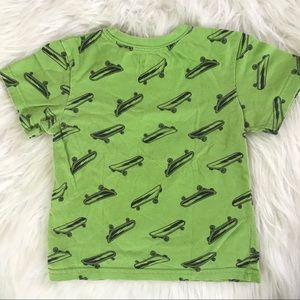 Boys Green Skateboard Print Shirt | 3T